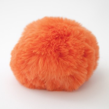 Dusk i fuskepels med trykknapp - oransje - 6 cm