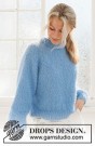 231-57 Blueberry Cream Sweater by DROPS Design thumbnail