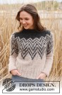 235-4 Inverted Peaks Sweater by DROPS Design thumbnail