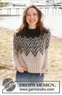 235-4 Inverted Peaks Sweater by DROPS Design thumbnail