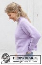 Winter Iris Sweater by DROPS Design thumbnail