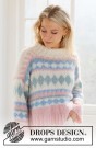 231-60 Berries and Cream Sweater by DROPS Design thumbnail