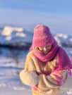 IR 05-02 - Frost skjerf - Påfugl - strikkepakke thumbnail