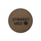 Knapp - Strikket med <3 - brun - 18 mm thumbnail