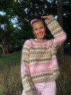IR 02-05F - Hanami genser raglan - beige - Påfugl - strikkepakke thumbnail