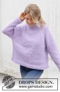 Winter Iris Sweater by DROPS Design thumbnail