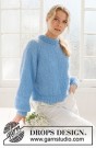 231-57 Blueberry Cream Sweater by DROPS Design thumbnail