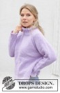 Winter Iris Sweater by DROPS Design thumbnail