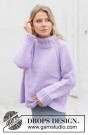 Winter Iris Sweater by DROPS Design thumbnail