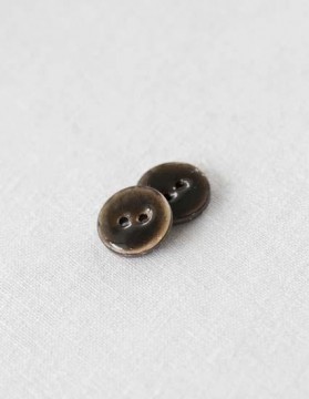Emaljert kokosknapp - mørk grønn 17 mm (DSA)