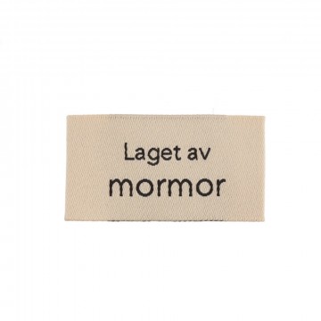 Merkelapp - Laget av mormor