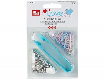 Prym Love trykknapper jersey - pastell