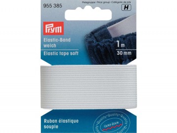 Prym Elastisk strikk – Soft – 30 mm hvit