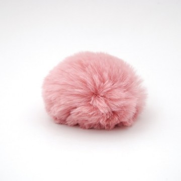 Dusk i fuskepels med trykknapp - rosa - 7,5 cm