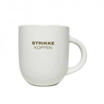 Kopp - Strikkekoppen - hvit