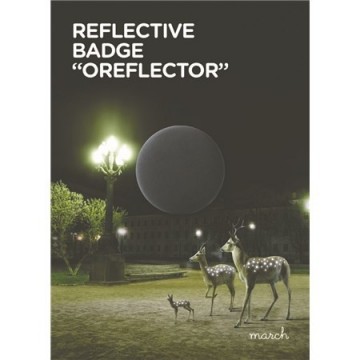 Refleksbutton mini svart - 38 mm