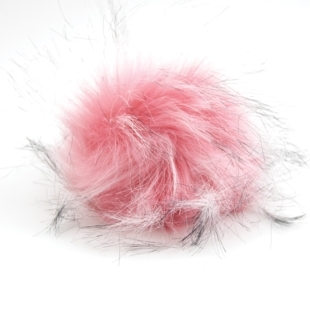 Dusk i fuskepels med trykknapp - rosa - 11 cm
