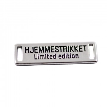 Merke i metall - Sølv - Hjemmestrikket Limited edition