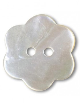 Perlemorknapp blomst natur 19 mm (DSA)