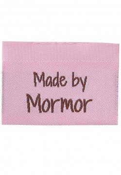 10 merkelapper - Made by Mormor - rosa - 3,5 cm