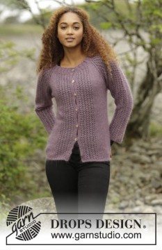 Touch of Heather Cardigan by DROPS Design
