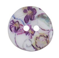 Hvit med blomster - 18 mm (DSA)