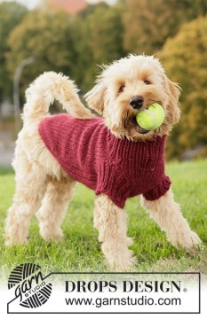 260-41 - Snuggle Berry Dog Sweater - strikkepakke