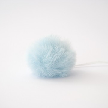 Minidusk i fuskepels - lys blå - 3,5 cm
