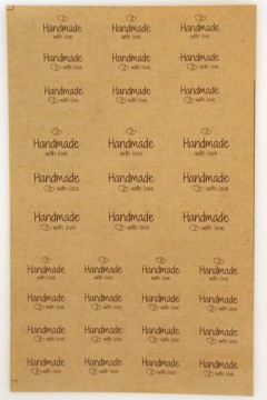 Firkantede klistremerker - natur - Handmade with love