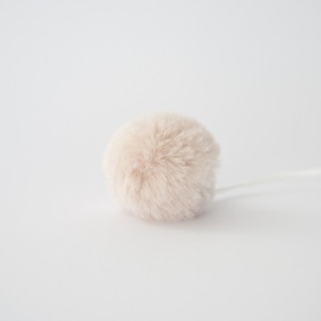 Minidusk i fuskepels - lys beige - 3 cm