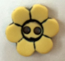 Blomst - 14 mm - lys gul
