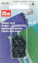Prym hekter nr 3 svart