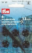 Prym trykknapp til å sy på - svart 13 mm