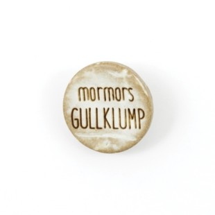 Treknapp med teksten Mormors gullklump - 15 mm
