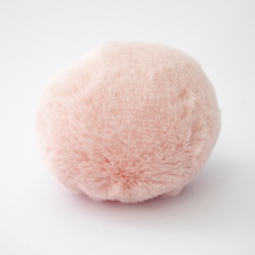 Dusk i fuskepels med trykknapp - lys rosa - 6,5 cm