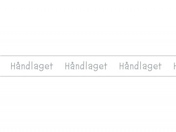 Satengbånd med teksten Håndlaget - rull