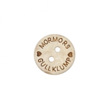 Treknapp med teksten Mormors gullklump - 15 mm