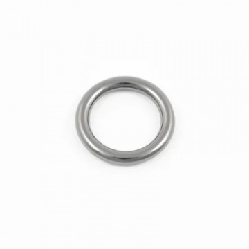 Metallring - sort - 4 stk