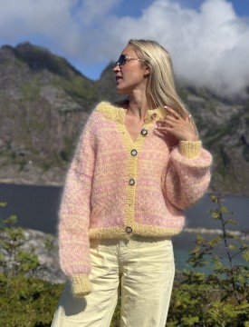 IR 02-42G - Hanami jakke - rosa - Soft - strikkepakke