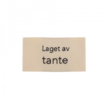 Merkelapp - Laget av tante