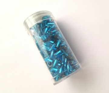 Gütermann Bugle beads 7 mm twisted - turkis