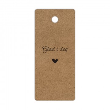 Merkelapper i papp - natur - Glad i deg