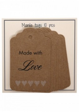 Merkelapper i papp - Made with love