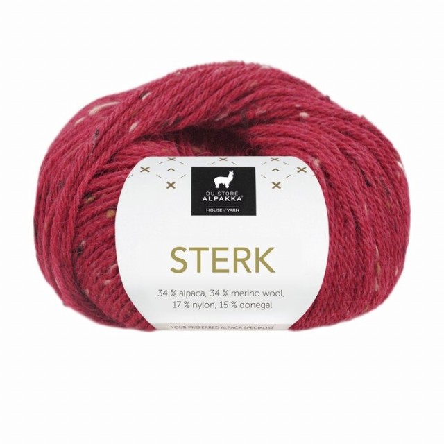 934 - dyp rød tweed